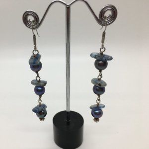 Steel Blue Pearl and Kynite Drops